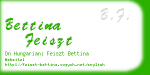 bettina feiszt business card